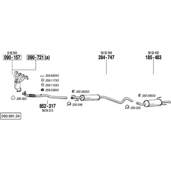 Zadní díl výfuku zadní tlumič výfuku Bosal 185-483