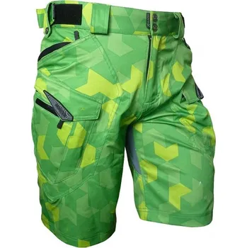 Cyklistické kalhoty kalhoty krátké pánské HAVEN CUBES NEO zelené s cyklovložkou (kalhoty krátké pánské HAVEN CUBES NEO zelené s cyklovložkou)
