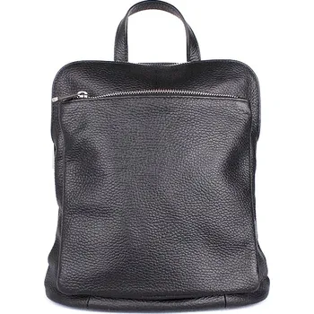 Kabelka Vera Pelle Malý/střední černý kožený batoh/crossbody kabelka no. 210, obsah cca. 5l