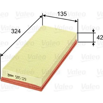 Filtr do auta Vzduchový filtr VALEO 585129