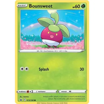 Sběratelská karetní hra Bounsweet 013/198 - Chilling Reign Typ karty: Non-Holo