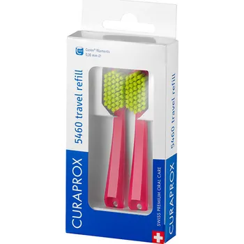 Zubní kartáček Curaprox Travel set - náhradní hlavice 2 ks stejnobarevný mix