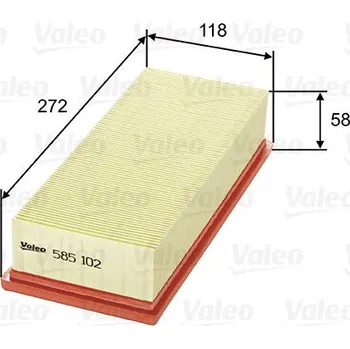 Vzduchový filtr Vzduchový filtr VALEO 585102