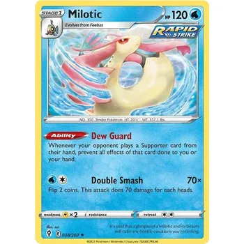 Karetní hra Milotic 038/203 - Evolving Skies Typ karty: Reverse Holo