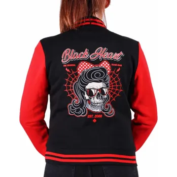 Dámská mikina mikina bez kapuce dámské - ANGELINA BS - BLACK HEART - 12528 - XL