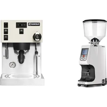 Kávovar Rancilio Silvia PRO X, white + Eureka Atom Specialty 65, white