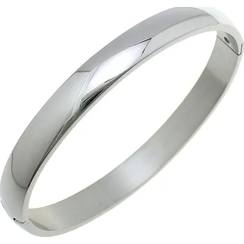 Náramek Ocelový náramek kruh otevírací, 64 x 52 mm, šíře 3,5 mm