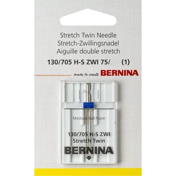 Příslušenství k šicímu stroji Jehly BERNINA dvojjehla rozestup jehel 4mm, síla 75 stretch