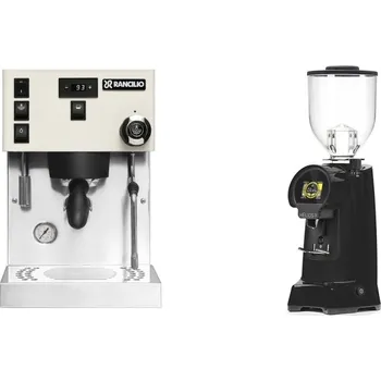Kávovar Rancilio Silvia PRO X, white + Eureka Helios 75, black