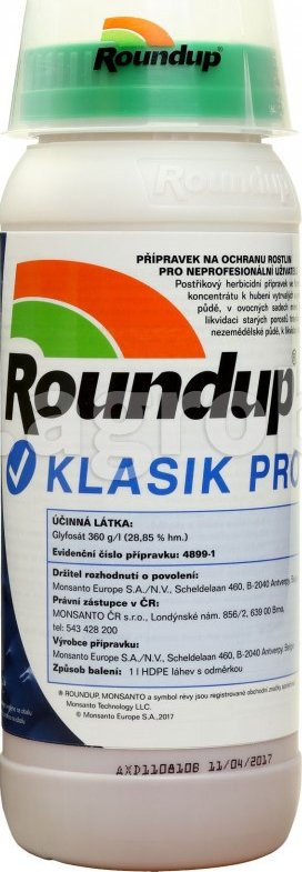 Roundup Klasik Pro 1l neselektivní listový herbicid
