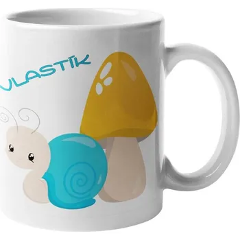 Hrnek se jménem Šnek Bílý Plastový hrnek (+25 Kč)