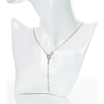 Náhrdelník Stříbrný růženec s madonkou a křížkem 68835F 46 cm + dárek zdarma