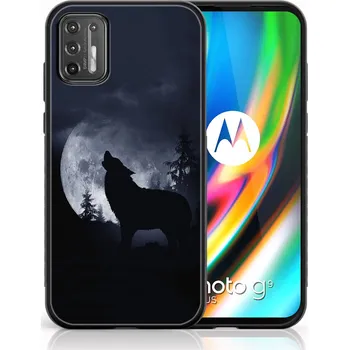 Selfie tyč VSECHNONAMOBIL 38959 MY ART Silikonový kryt Motorola Moto G9 Plus WOLF (044)
