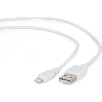 Počítač GEMBIRD Kabel USB 2.0 Lightning (IP5 a vyšší) nabíjecí a synchronizační kabel, 2m, bílý