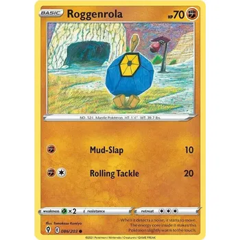 Karetní hra Roggenrola 086/203 - Evolving Skies Typ karty: Non-Holo