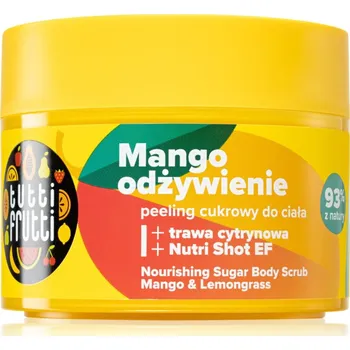 Tělový peeling Farmona Tutti Frutti Tango Mango cukrový peeling pro jemné čištění a výživu pokožky Mango & Lemongrass 300 g