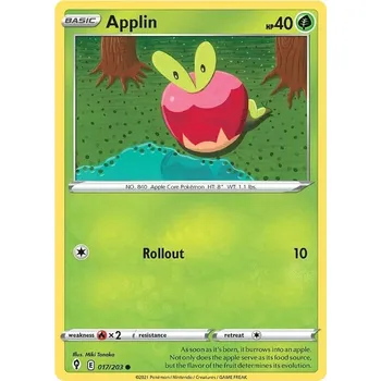 Sběratelská karetní hra Applin 017/203 - Evolving Skies Typ karty: Non-Holo