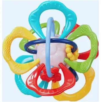 Dřevěná hračka Čína Montessori silikonové vzdělávací hračky - kousací smyslová koule Varianta: pastelové barvy