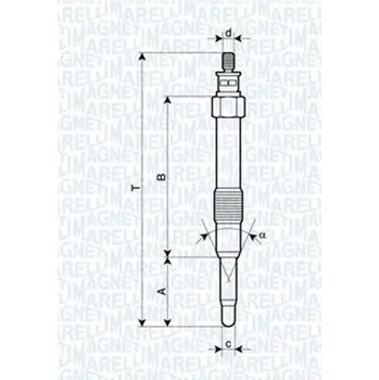 Zapalovací a žhavicí svíčka Žhavicí svíčka MAGNETI MARELLI 062900000304