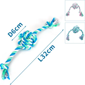Hračka pro psa Bavlněné lano s uzlem 32cm