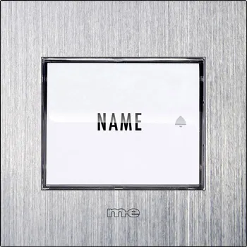 Domovní zvonek m-e modern-electronics 41026 tlačítka zvonku se jmenovkou pro 1 rodinu nerezová ocel 8-24 V AC/DC/1 A