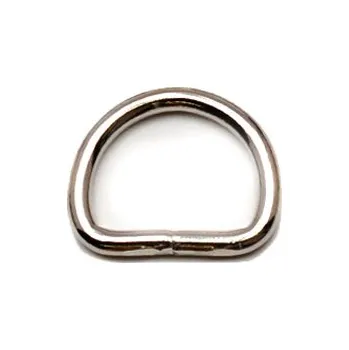 Kovový polokroužek stříbrný, 16mm