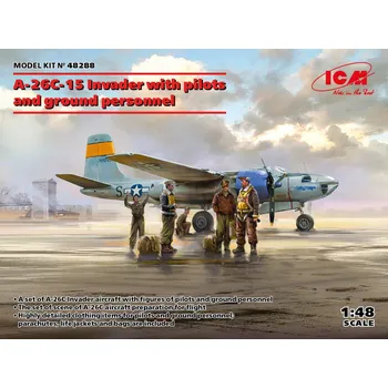 Plastikový model 1:48 Douglas A-26C-15 Invader w/ Pilots & Ground Personnel