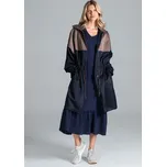 Hnědo-modrá retro parka M817 Navy-Brown Velikost: L/XL