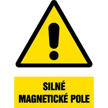 Značení Značka Silné magnetické pole, samolepicí fólie, 210 × 297 mm