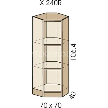 Šatní skříň Rohová skříň JIM 5 X 240R