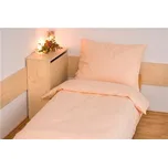 Prodloužené povlečení Atlas gradl 140x220, 70x90 cm Meruňkový, nitěný knoflík 75221034/K/007