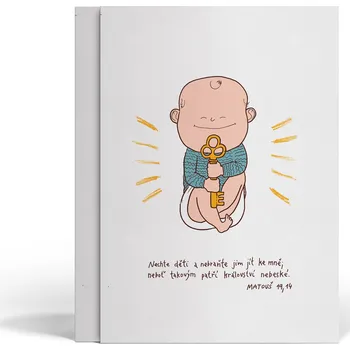 Timotej.cz Přání ke křtu: Takovým patří království nebeské - 2 barvy Barva: Modrá bez obálky