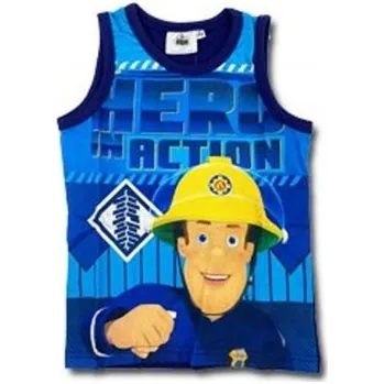 Chlapecké tílko Setino - Chlapecké bavlněné tričko (nátělník) Požárník Sam - tm. modré 98