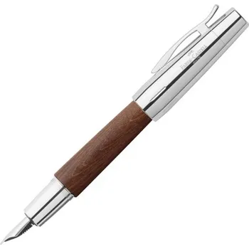 FABER-CASTELL plnicí pero E-motion Wood Reddish Brown "F"