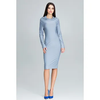 Dámská móda Elegantní šedé šaty M603 Velikost: S