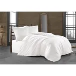 Prodloužené povlečení Satén 140x220, 70x90 cm bílá, zipový uzávěr 79221/Z/001