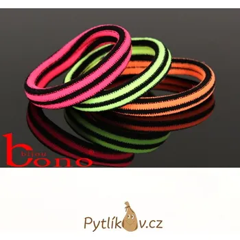 Sada 3 ks pruhovaných gumek - mix (Látkové gumičky, které jsou z materiálu vysoké jakosti. Jsou velice pružné, odolné a mají velmi vysokou životnost.)