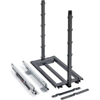 Kuchyňská skříňka KESSEBÖHMER Výsuvný rám DISPENSA junior slim - antracit Výška rámu (mm): 640 - 728