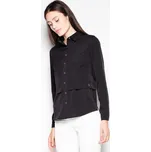 Černá košile s rozparky VT027 Black Velikost: L