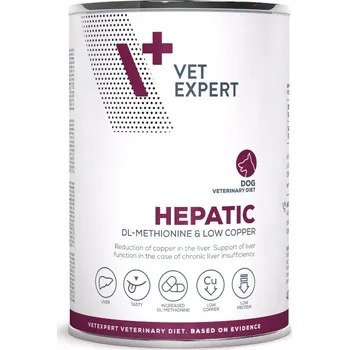 Krmivo pro psa VetExpert VD Hepatic Dog 12x 400 g, konzerva