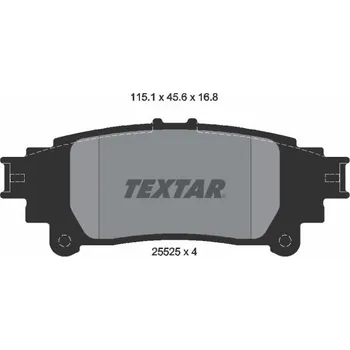 Brzdová destička Sada brzdových destiček, kotoučová brzda TEXTAR 2552501