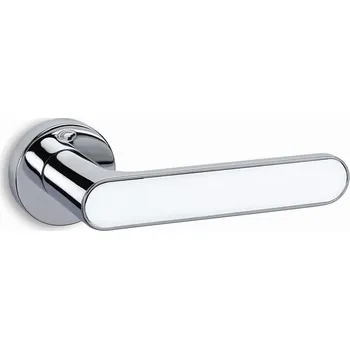 Dveřní kování Cobra dveřní kování 2195 (chrom lesk/bílá) Provedení: BB (klika/klika, dózický klíč)