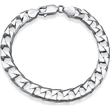 Řetízek Masivní stříbrný řetěz na ruku SQUARE CURB Pancr 8 mm TTTSQB80