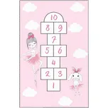 Dětský koberec Skákací panák 120x180 cm růžový