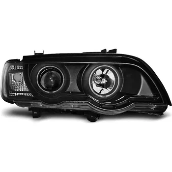 Přední světlomet TUNING-TEC Přední světla BMW X5 99-03 Angel Eyes - černá CCFL XENON D2S