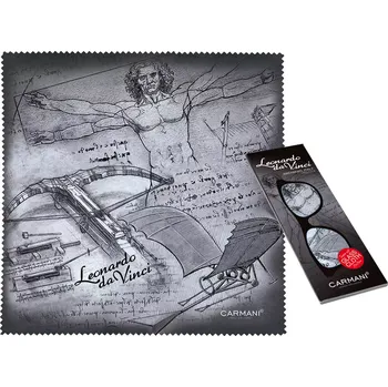 Utěrka Carmani® Carmani - Utěrka na brýle L. da Vinci, Koláž - 20*20 cm
