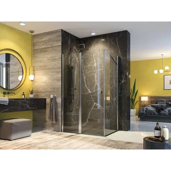 Aquatek GLASS R33 120x90cm CHROM Sprchová zástěna