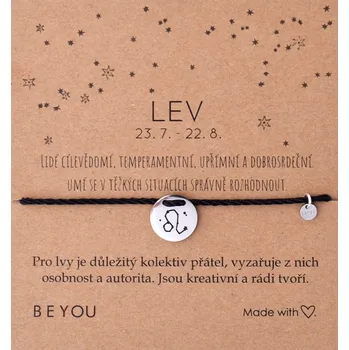 Náramek Náramek na šňůrce se symbolem znamení Lev