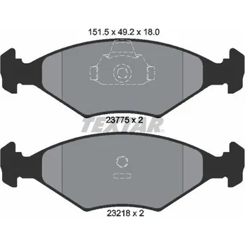 Brzdová destička Sada brzdových destiček, kotoučová brzda TEXTAR 2377501