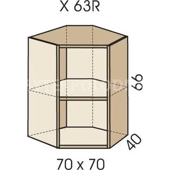 Šatní skříň Rohový nástavec na skříň JIM 5 X 63R